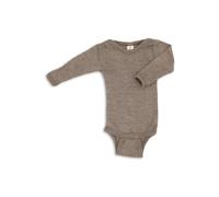 Engel Natur Baby-Body langarm,Wolle/Seide 98/104 Walnuss