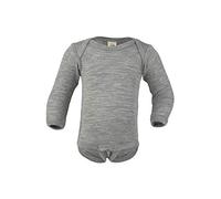 Engel Natur Baby Body langarm, in versch. Größen und Farben 74/80 Hellgrau melange
