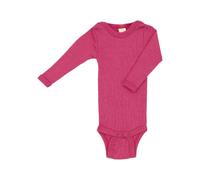 Engel Natur Baby Body Langarm Wolle Seide himbeere Gr. 98/104