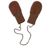 ENGEL - Wollfleece-Fäustlinge BABY in zimt melange Gr.62/68