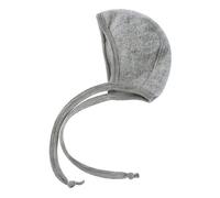Engel Natur Baby Häubchen, Fleece, 100% Wolle, 4 Farben (62/68, Hellgrau Melange)