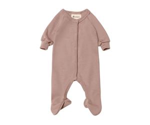 Engel Natur Baby Frühchen Schlafoverall mit Fuß Feinripp dustyrose Gr. 44