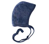 ENGEL Woll-Fleecemütze BONNET zum Binden in blau melange, Gr. 62/68, maedchen,junge