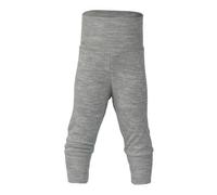 Engel Naturtextilien 703501-23 Bio Ã-ko Baby Hose breiter Bund Wolle Seide, Hellgrau Melange, Gr. 74/80