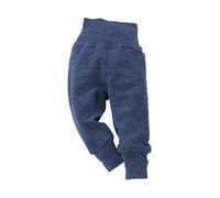 Engel Natur Baby Hose mit Nabelbund Bio-Merinowolle melange-blau Gr.74/80