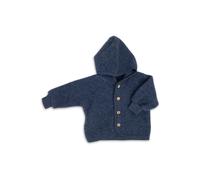 Engel Baby/ Kinder Fleece-Kapuzenjacke mit Holzknöpfen Bio-Schurwolle | 74/80