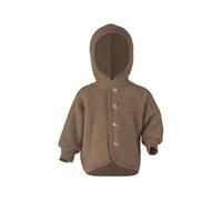 Engel Baby Jacke mit Kapuze Wollfleece, 74-80/74/80, walnuss Melange…