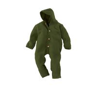 Engel Natur Baby Kapuzenoverall Bio-Merinowolle Fleece melange-schilf Gr. 62/68