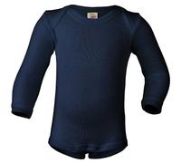 Engel natur Baby / Kinder Body Langarm Bio-Schurwolle/Seide Marine 62/68