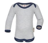 Engel natur Baby / Kinder Body Langarm Bio-Schurwolle/Seide marine-natur 50/56