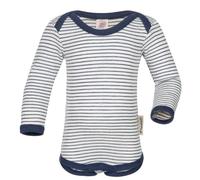 Engel natur Baby / Kinder Body Langarm Bio-Schurwolle/Seide marine-natur 74/80
