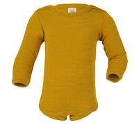 Engel natur Baby / Kinder Body Langarm Bio-Schurwolle/Seide Safran 74/80