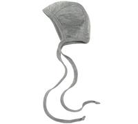 Engel natur Baby / Kinder Häubchen Bio-Schurwolle/Seide Hellgrau Melange 50/56