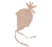Engel-Natur Baby Mütze aus flauschigem Schurwoll-Fleece kbT (Sand, 86-92)