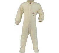 Engel Natur Baby Schlafanzug aus Schurwoll-Frottee, Natur, 98/104