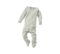 ENGEL Schlaf-Strampler COSY SLEEP UNI mit Seide in grau melange, Gr. 62/68, junge,maedchen