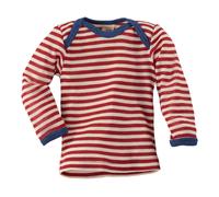 Engel Natur Baby Schlupfhemd Langarm Bio-Merinowolle rot-geringelt Gr.98/104