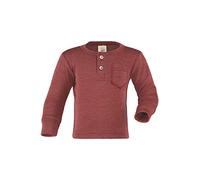 Engel Natur, Baby Shirt mit Knopfleiste, 70% Wolle (kbT), 30% Seide (110-116, Kupfer)