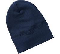 Engel - Baby Mütze Wolle/Seide - Mütze, Gr. 50-56, blau/schwarz (Marine)