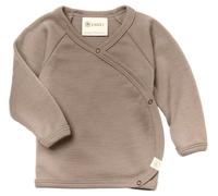 Engel Natur | Baby Wickel-Shirt | 70% Wolle (Bio, 30% Seide | Mit Druckknöpfen (DE/NL/SE/PL, Numerisch, 74, 80, Sand)