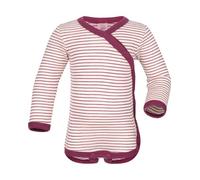 Engel Natur Baby Wickelbody langarm, Natur/Orchidee (8:2), 50/56