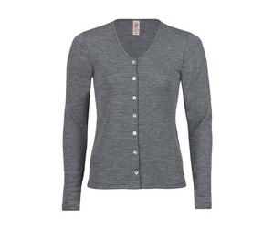 Engel natur Damen Cardigan Bio-Schurwolle Schiefer 46/48