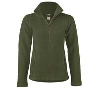 Engel natur Damen Fleece-Jacke tailliert Bio-Schurwolle Schilf Melange (grün) 38/40