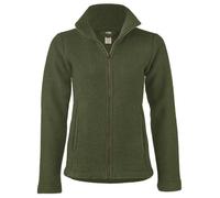 Engel natur Damen Fleece-Jacke tailliert Bio-Schurwolle Schilf Melange (grün) 46/48