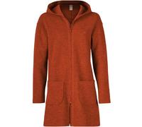 Engel Natur Damen Kapuzenmantel aus gewalkter Merino-Wolle, Magma Melange, 34/36