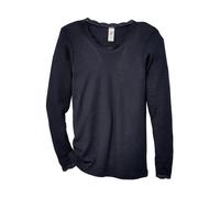 Engel Natur Damen Langarmshirt mit Spitze Wolle Seide schwarz Gr.34/36