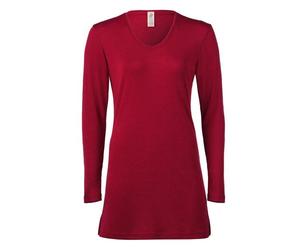 Engel natur Damen Long-Schlaf-Shirt langarm Bio-Schurwolle/Seide Malve 34/36