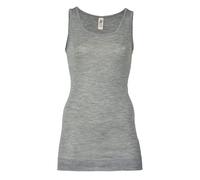 Engel natur Damen Longshirt ohne Arm Bio-Schurwolle/Seide Hellgrau Melange 42/44