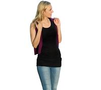 Engel Natur Damen Longshirt, Wolle und Seide, 2 Farben (42/44, Schwarz)