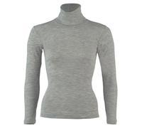 Engel natur Damen Rolli Langarm Bio-Schurwolle/Seide Hellgrau Melange 34/36