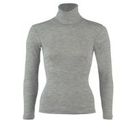 Engel natur Damen Rolli Langarm Bio-Schurwolle/Seide Hellgrau Melange 38/40