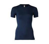 Engel Natur Damen Unterhemd Kurzarm Wolle Seide marine Gr.42/44