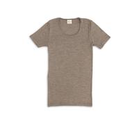 Engel Natur Damen Unterhemd Kurzarm Wolle Seide walnuss Gr. 38/40