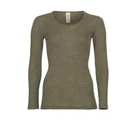 Engel Natur Damen Unterhemd Langarm 70% Wolle (kbT) 30% Seide Olive Gr. 34/36