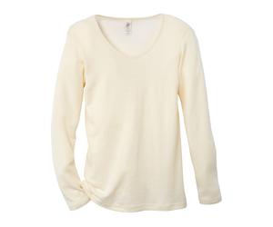 Engel Natur Damen Unterhemd Langarm Wolle Seide natur Gr. 42/44