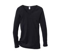Engel Natur Damen Unterhemd Langarm Wolle Seide schwarz Gr. 38/40