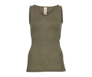 Engel Natur Damen Unterhemd Wolle Seide olive Gr. 34/36