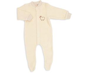 Engel Natur Einteiliger Schlafanzug mit Fuß Wolle 98/104