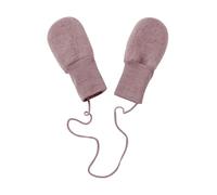 Engel Natur Fäustlinge aus Wollfleece, Rosenholz Melange, OneSize