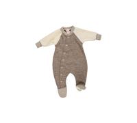 Engel Natur Frühchen und Baby Schlafanzug mit Fuß Bio-Merinowolle Frottee walnuss melange Gr. 44