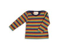Engel Natur Gestreiftes Langarm Babyshirt mit Druckknöpfen 70% kbT-Merinowolle, 30% Seide, GOTS Zertifiziert, Made in Germany (DE/NL/SE/PL, Numerisch, 74, 80, Multicolour)