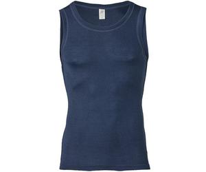 Engel natur Herren Achselshirt Bio-Schurwolle/Seide Marine 54/56