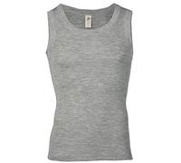 Engel Natur Herren Achselshirt Wolle und Seide Hellgrau Melange Größe 54/56