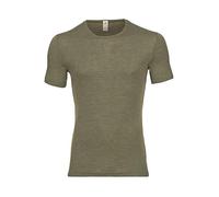 Engel Natur, Herren T-Shirt, Wolle und Seide (50-52, Olive)