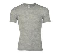 Engel natur Herren Unterhemd Kurzarm Bio-Schurwolle/Seide Hellgrau Melange 46/48