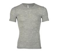 Engel natur Herren Unterhemd Kurzarm Bio-Schurwolle/Seide Hellgrau Melange 54/56
